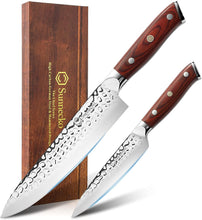 Load image into Gallery viewer, 【K135 Series】8" Chef's Knife 5" Utility Knife 2 Piece Kitchen Knife Set German High Carbon Steel