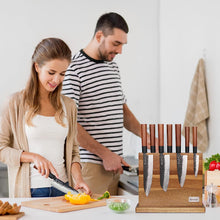 Load image into Gallery viewer, Sunnecko Acacia Wood Magnetic Knife Holder Doubled Sided Magnetic Knife Block