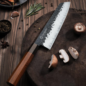【Flash Sales】Sunnecko 3 Layers 9CR18MOV Clad Steel Hand Forged Japanese Chef's Knife for Meat Cutting