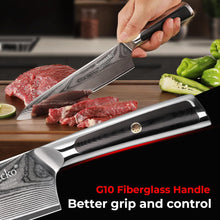 Load image into Gallery viewer, 【Damascus Kitchen Set with Scissors】Sunnecko Kitchen Knife Set of 4 pcs -Damascus Knife Gift for family & friends