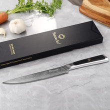 Load image into Gallery viewer, 【Elite A Series】Sunnecko 8 Inch Meat Turkey Brisket Ham BBQ Roast Damascus Carving Knife VG10