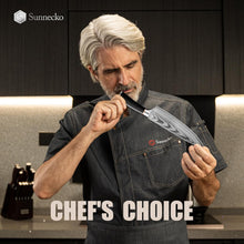 Load image into Gallery viewer, 【Chang B Series】Sunnecko High End 8 Inch Chef Knife with Sharpener VG10 Japanese Damascus Steel for Pro & Home Chef