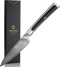 Load image into Gallery viewer, 【MOST-LOVED】Sunnecko Sharp Chef 3.5 Inch Damascus Paring Knife VG10 Steel
