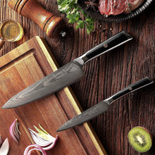 Load image into Gallery viewer, 【Elite Series】2 Pieces Knife Set 8" Chef Knife & 5 Inch Utility Knife VG10 Damacus