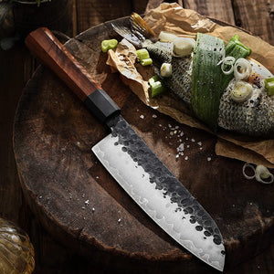 【Flash Sales】Sunnecko Japanese Santoku Chef Knife - 7 Inch Kitchen Cooking Knife