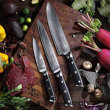 Load image into Gallery viewer, 【Classic Series】8" Chef Knife 8" Carving Knife 5" Utility Knife Set VG10 Damascus