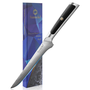 【Elite Series】Professional 6 Inch Boning Knife Fish Brisket Meat Damascus Fillet Knife VG10