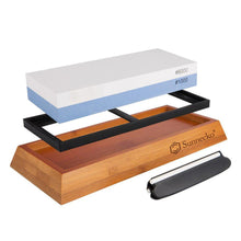 Load image into Gallery viewer, 【Kitchen Knife Sharpening Tool】Whetstone Knife Sharpening Stone Set Double Sided 1000 and 6000
