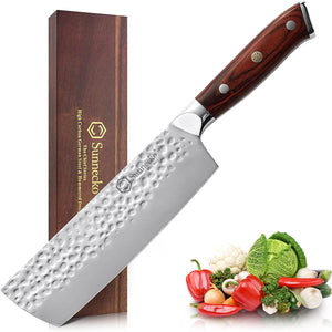 【K135 Series】7" Nakiri Knife German Steel Vegetable Meat Knife