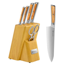 Load image into Gallery viewer, 【NEW RELEASED】Sunnecko knife sets for kitchen with block - Kitchen Knife Set of 6pcs
