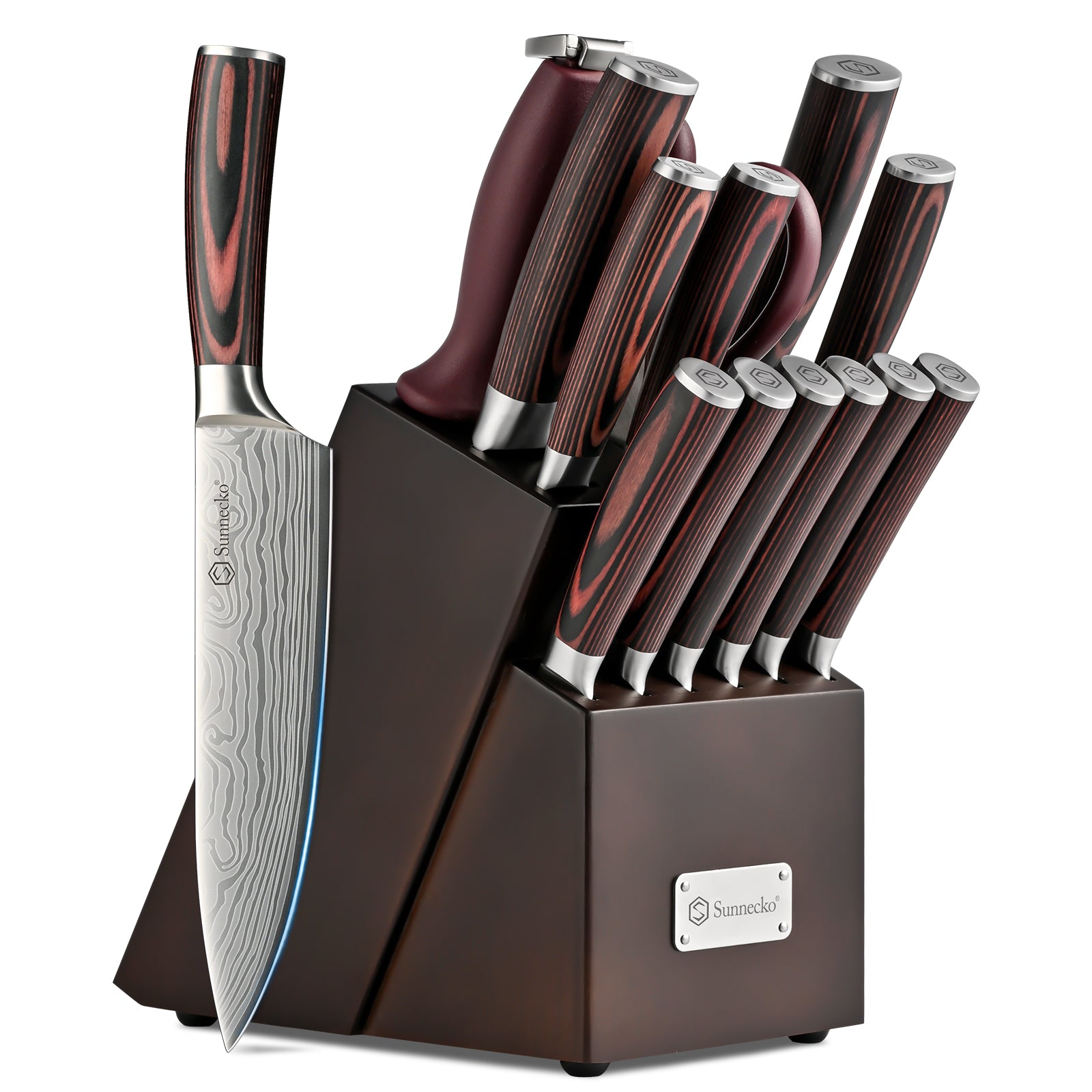Best Affordable Kitchen Knife Block Sets VG10 Damascus
