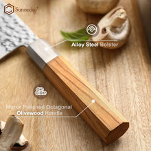 Load image into Gallery viewer, 【Jin Series】Sunnecko 8 Inch Chef Knife High Carbon Steel Japanese Chef&#39;s Knife Wood Handle Vintage Hand Forged Chef Knife for Meat Cutting
