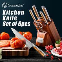 Load image into Gallery viewer, 【NEW RELEASED】Sunnecko Kitchen Knife Set for Kitchen - Block Knife Set of 6pcs
