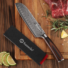 Load image into Gallery viewer, 【Chang Series】Sunnecko 7 inch Santoku Knife for Meat with knife sheath
