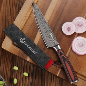 【Sheng Series】Sunnecko Kitchen Chef Knife 5.5 Inch, Sharp Chef Knife with Sheath