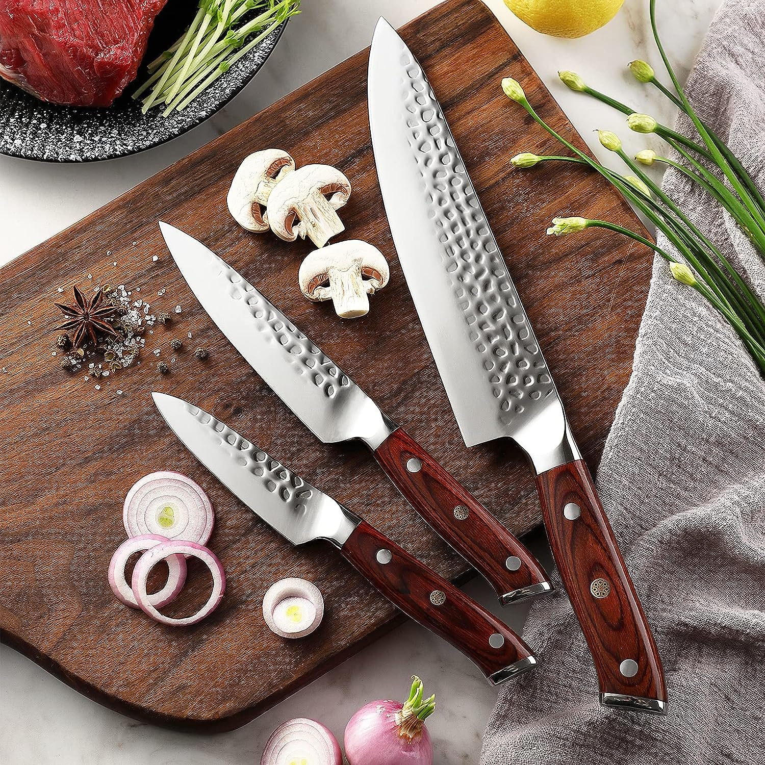 K135 Series】8 Chef's Knife 5 Kitchen Utility Knife 3.5 Paring Knif –