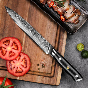 【Classic Series】Damascus 8 Inch Carving Knife for Brisket Roast Ham Meat Slicing VG10