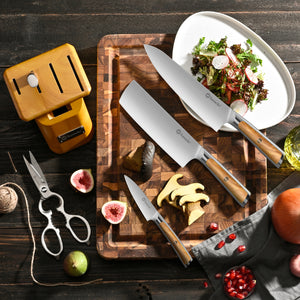 【NEW RELEASED】Sunnecko knife sets for kitchen with block - Kitchen Knife Set of 6pcs