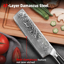 Load image into Gallery viewer, 【Elite A Series】Sunnecko VG10 Damascus 7&quot; Nakiri Knife Japanese Vegetable Knife
