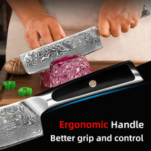 Load image into Gallery viewer, 【Elite A Series】Sunnecko VG10 Damascus 7&quot; Nakiri Knife Japanese Vegetable Knife
