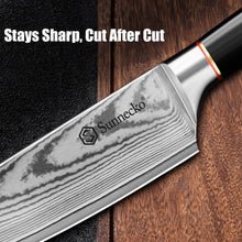 Load image into Gallery viewer, 【Chang B Series】Sunnecko High End 8 Inch Chef Knife with Sharpener VG10 Japanese Damascus Steel for Pro &amp; Home Chef
