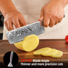 Load image into Gallery viewer, 【Elite A Series】Sunnecko VG10 Damascus 7&quot; Nakiri Knife Japanese Vegetable Knife
