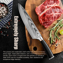 Load image into Gallery viewer, 【Chang B Series】Sunnecko High End 8 Inch Chef Knife with Sharpener VG10 Japanese Damascus Steel for Pro &amp; Home Chef
