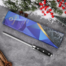 Load image into Gallery viewer, 【Kitchen Knife Sharpening Tool】Sunnecko 8 inch Knife Sharpening Steel Honing Rod, Professional Knife Sharpening Rod
