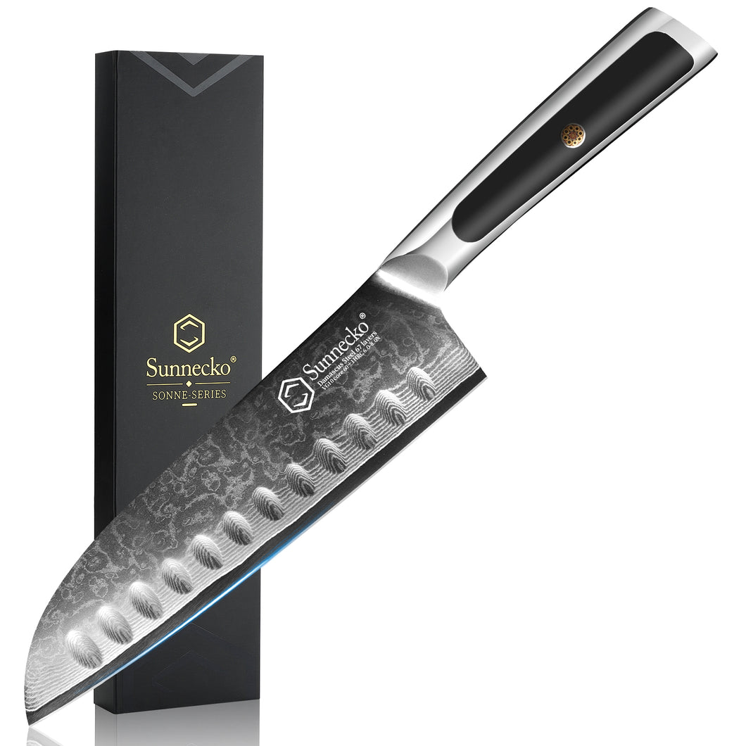 Kyoku Shogun Series 7 - Inch Full Tang Japanese Vg10 Damascus Stainless  Steel Clever Knife