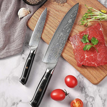 Load image into Gallery viewer, 【Classic Series】8 Inch Chef Knife 5&quot; Utility Knife Kitchen Knife Set VG10 Damascus Steel
