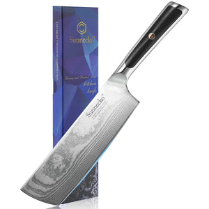 【Elite Series】7" Japanese Damascus Nakiri Knife VG10 Vegetable Knife