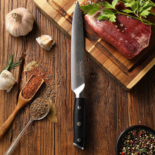 Load image into Gallery viewer, 【Classic Series】Damascus 8 Inch Carving Knife for Brisket Roast Ham Meat Slicing VG10
