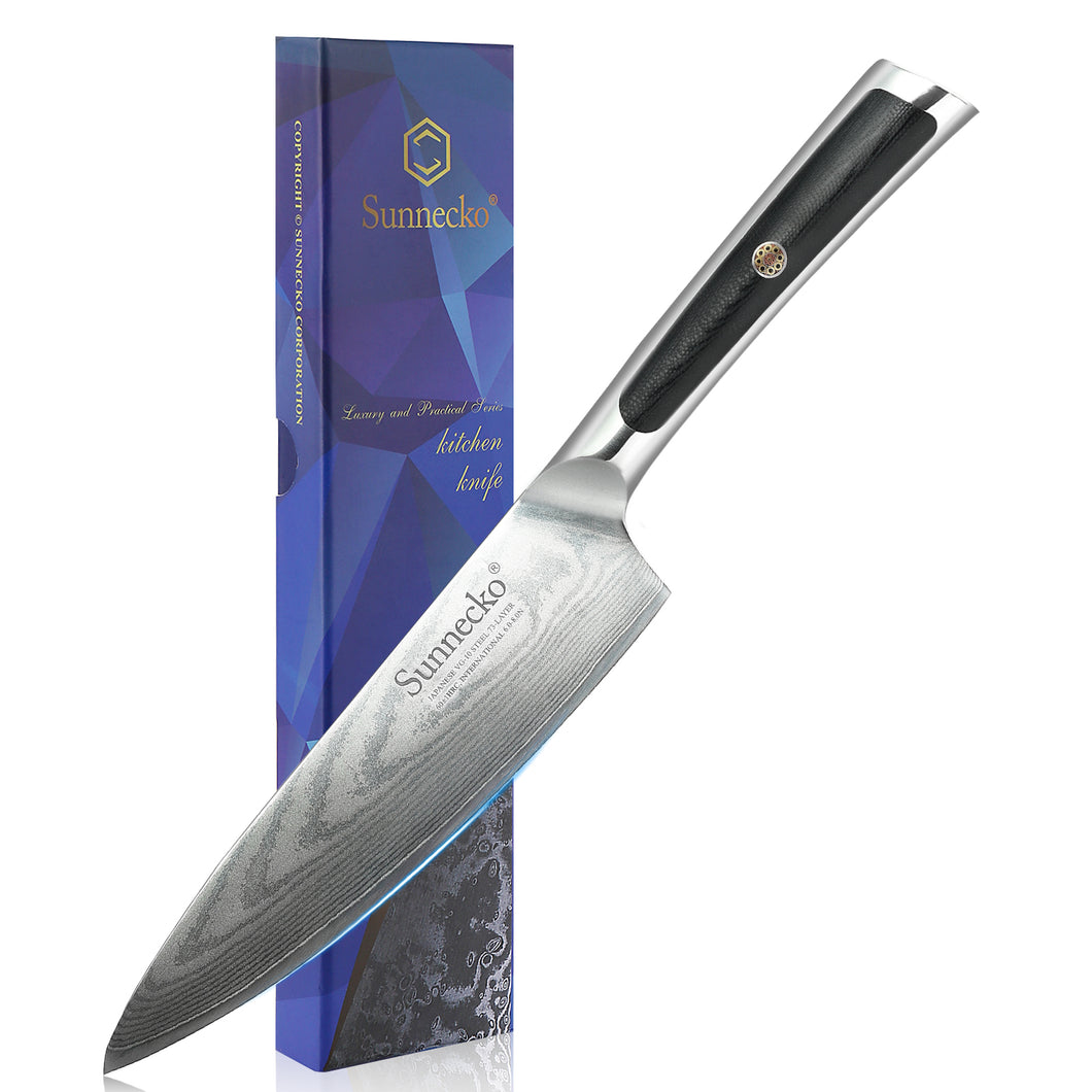 【Elite Series】Pro VG10 Damascus 6.5 Inch Chef Knife Full Tang