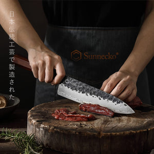 【Flash Sales】Sunnecko 3 Layers 9CR18MOV High Carbon Steel Sharp Cutting Knife