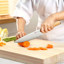 Load image into Gallery viewer, 【Hefeng】Sunnecko Natural White Oak Wooden Handle 8 inch chef knife
