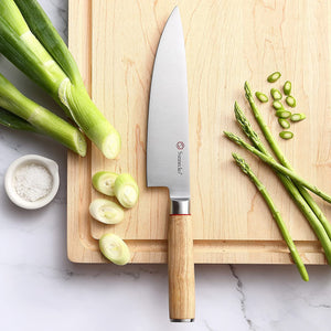 【Hefeng】Sunnecko Natural White Oak Wooden Handle 8 inch chef knife