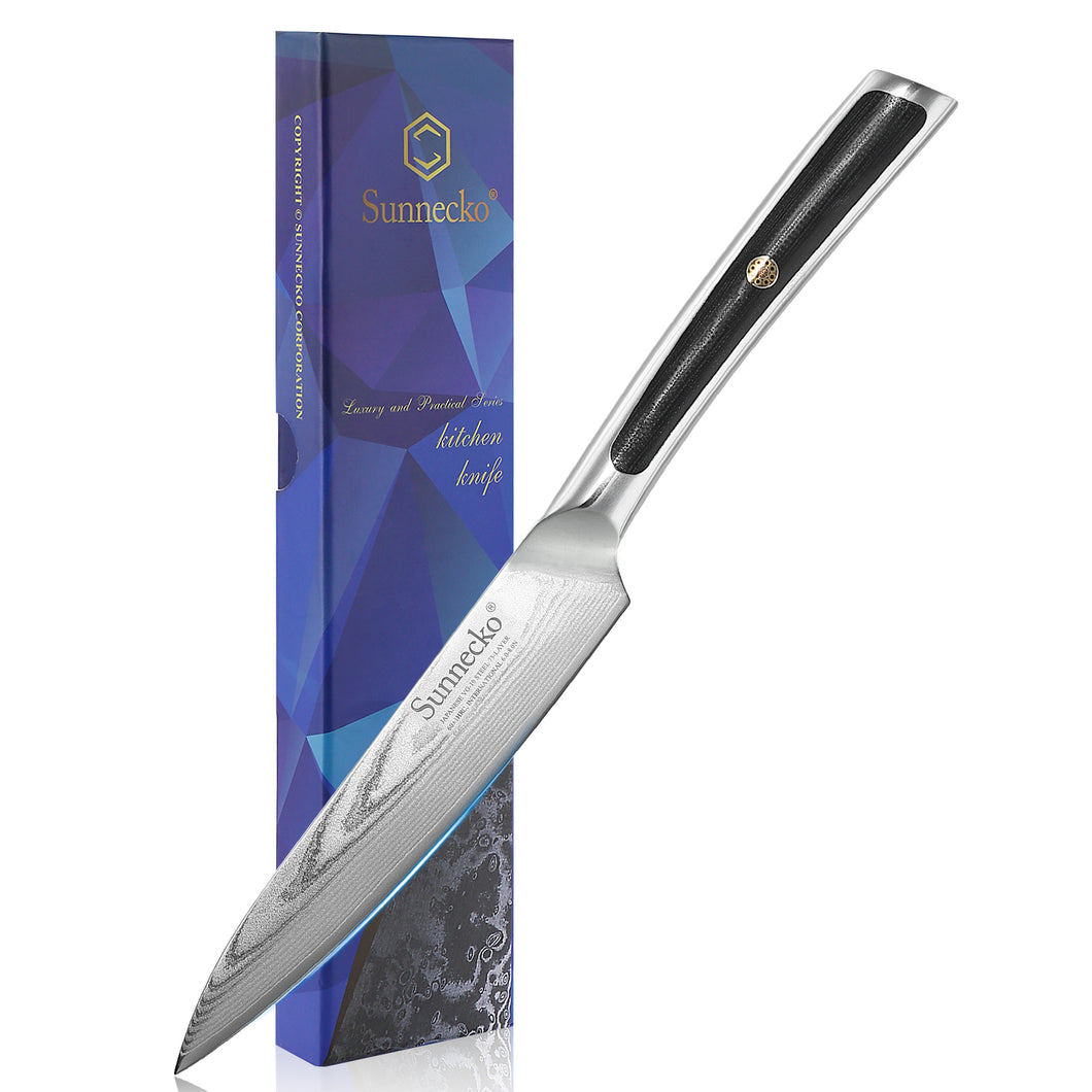 【Elite Series】5 Inch Kitchen Utility Knife Damascus Stainless Steel VG10